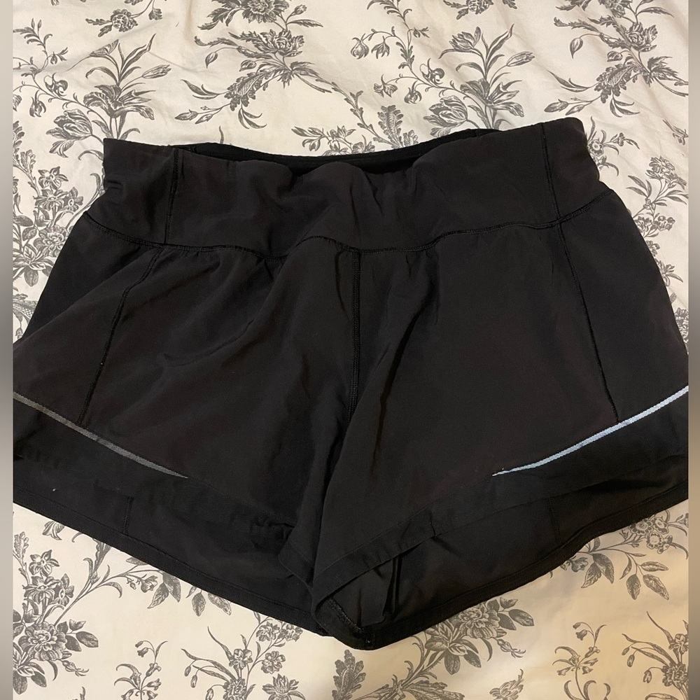 Black Lululemon running shorts